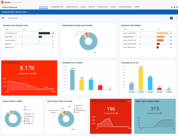 Qualys endpoint screen shot