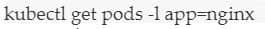 kubectl get pods -1 app=nginx