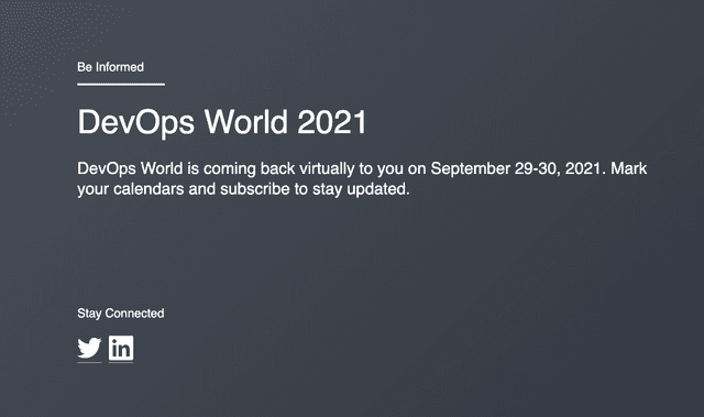 DevOps World 2021 conference