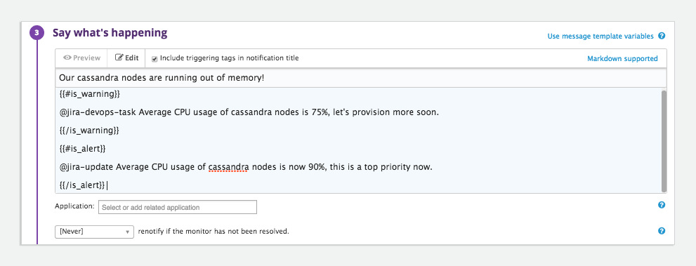 From Datadog Monitoring to JIRA ticket.