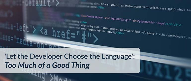 Developer Language Good Thing