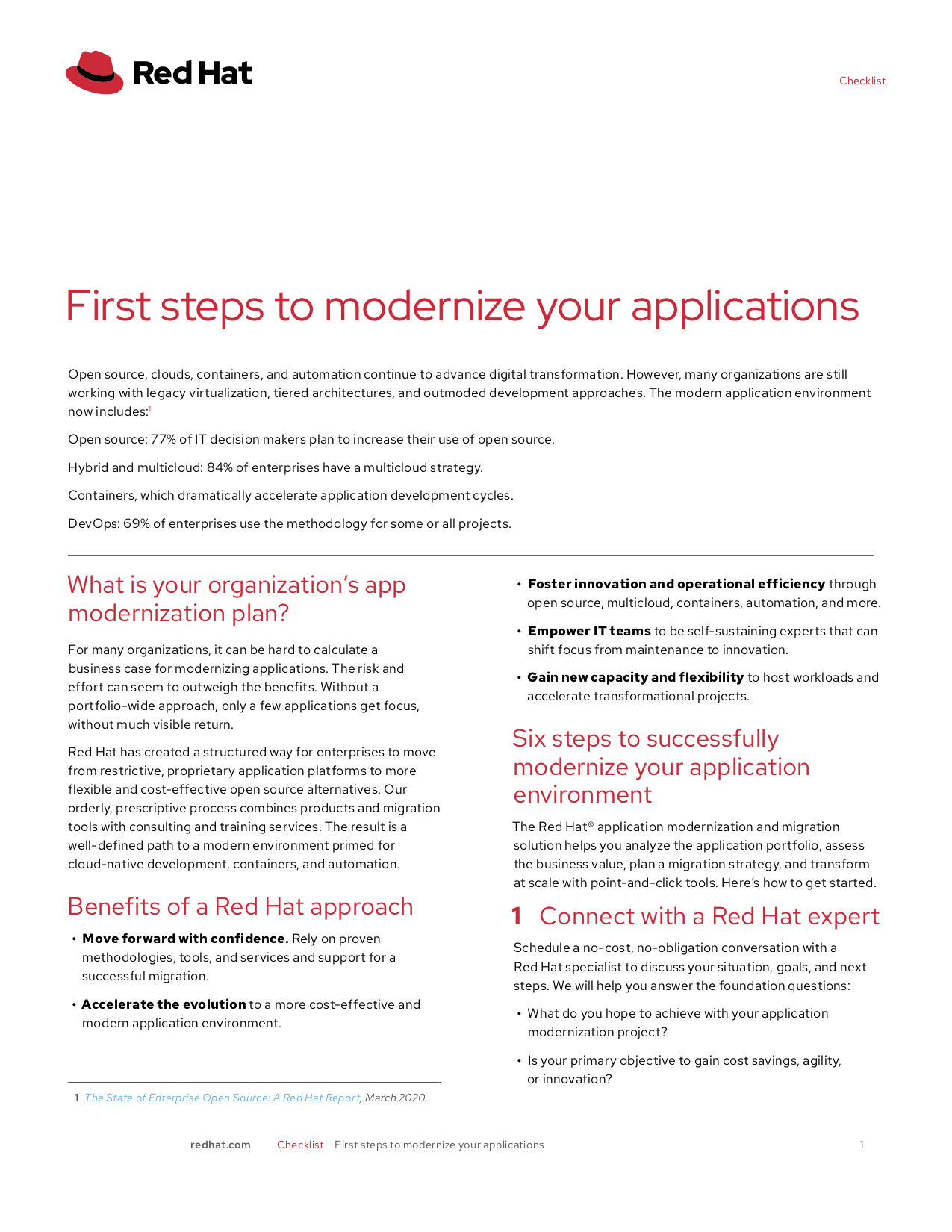 First Steps to Modernize Your Applications 