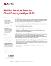 Red Hat Services Solution: Cloud Foundry to OpenShift - DevOps.com