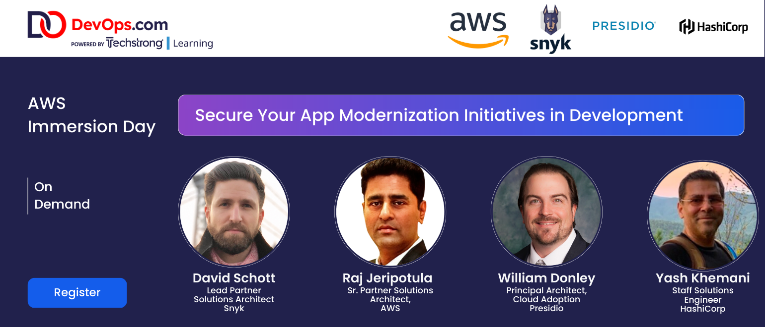 AWS Immersion Day with Snyk: Secure Your App Modernization Initiatives in Development