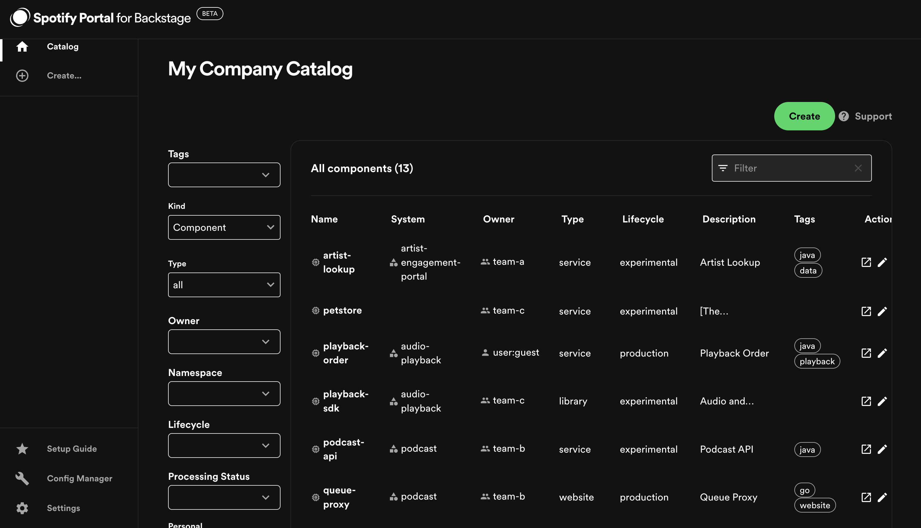 spotify portal for backstage. 