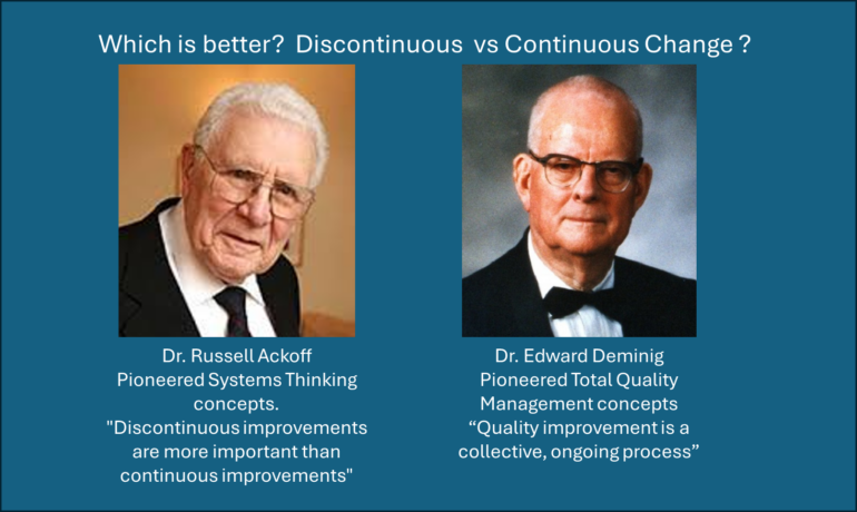 DevOps for both Discontinuous and Continuous Improvements, approaches,