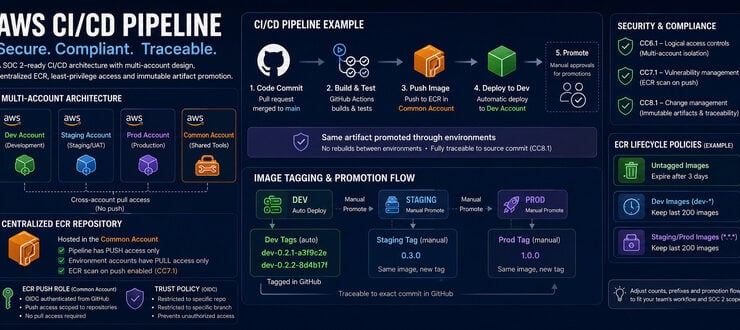Building SOC 2 Compliant CI/CD Pipelines on AWS with GitHub Actions