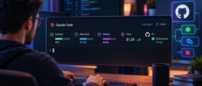 Open Source Mod Brings Rate Limits, Costs and CI Status Into View for Claude Code Users